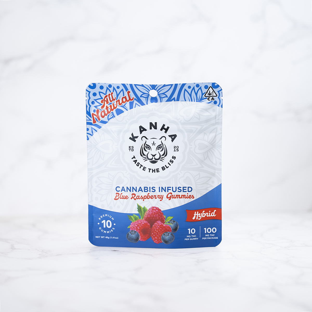 KANHA - BLUE RASPBERRY - GUMMY - HYBRID - (10PK) - [100MG]