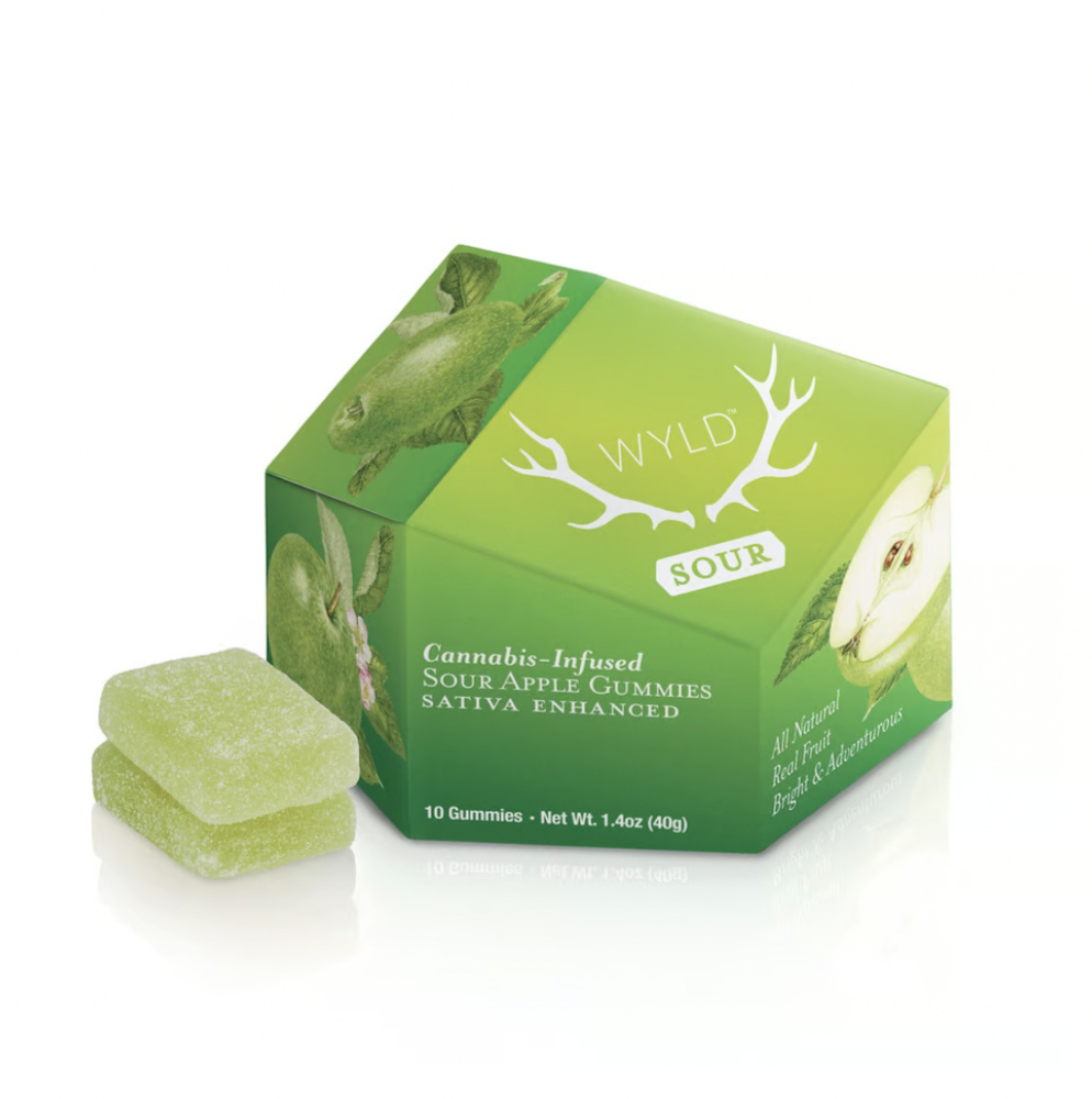 Sour Apple Sativa Enhanced Gummies | 100mg