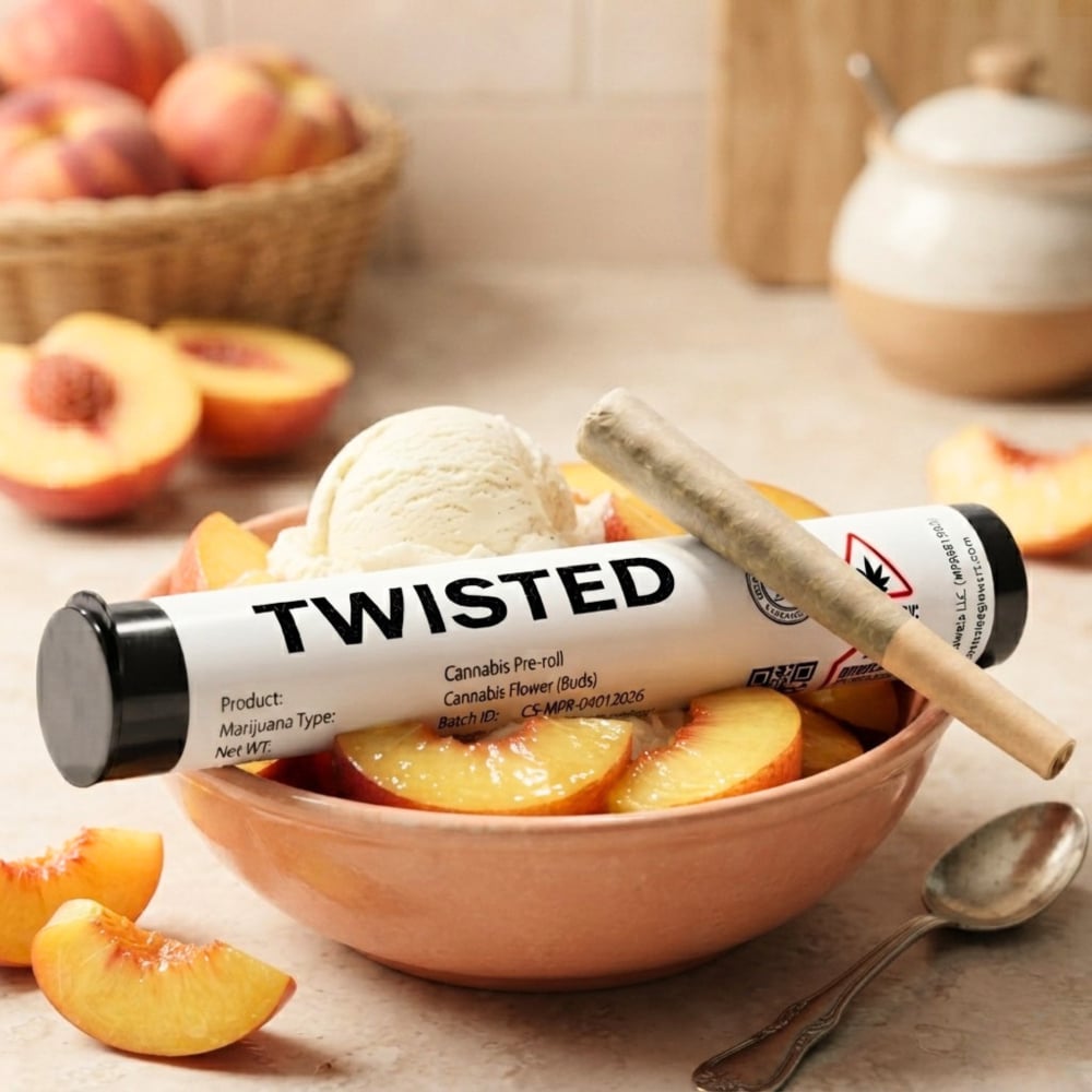 Twisted Buds - Peaches & Cream Infused Pre-Roll (1g) product photo