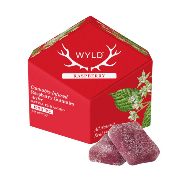 Raspberry Sativa Enhanced Gummies | 100mg