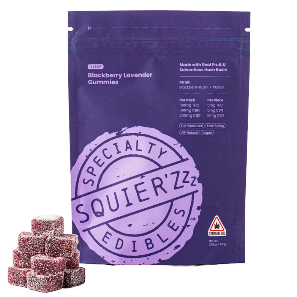 Squier's Specialty Edibles - Blackberry Lavender Rosin Sleep Gummies (100mg 20pk)