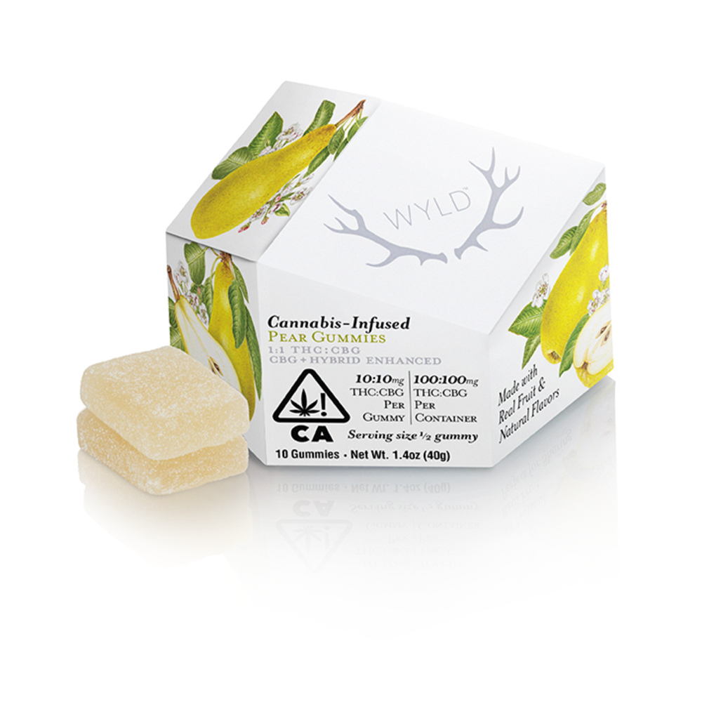 Pear 1:1 CBG + Hybrid Enhanced Gummies | 100mg THC:100mg CBG Pear 1:1 CBG + Hybrid Enhanced Gummies | 100mg THC:100mg CBG