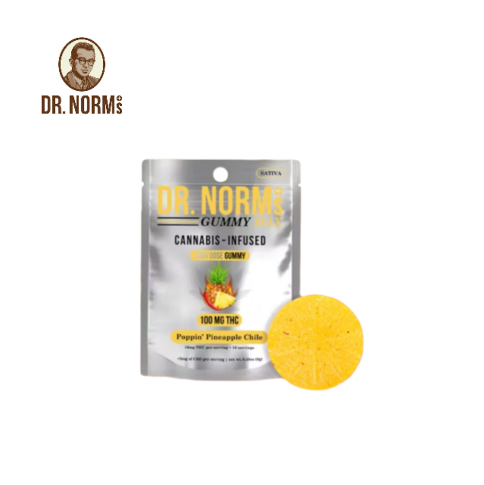 POPPIN PINEAPPLE CHILE 100MG SINGLE GUMMY