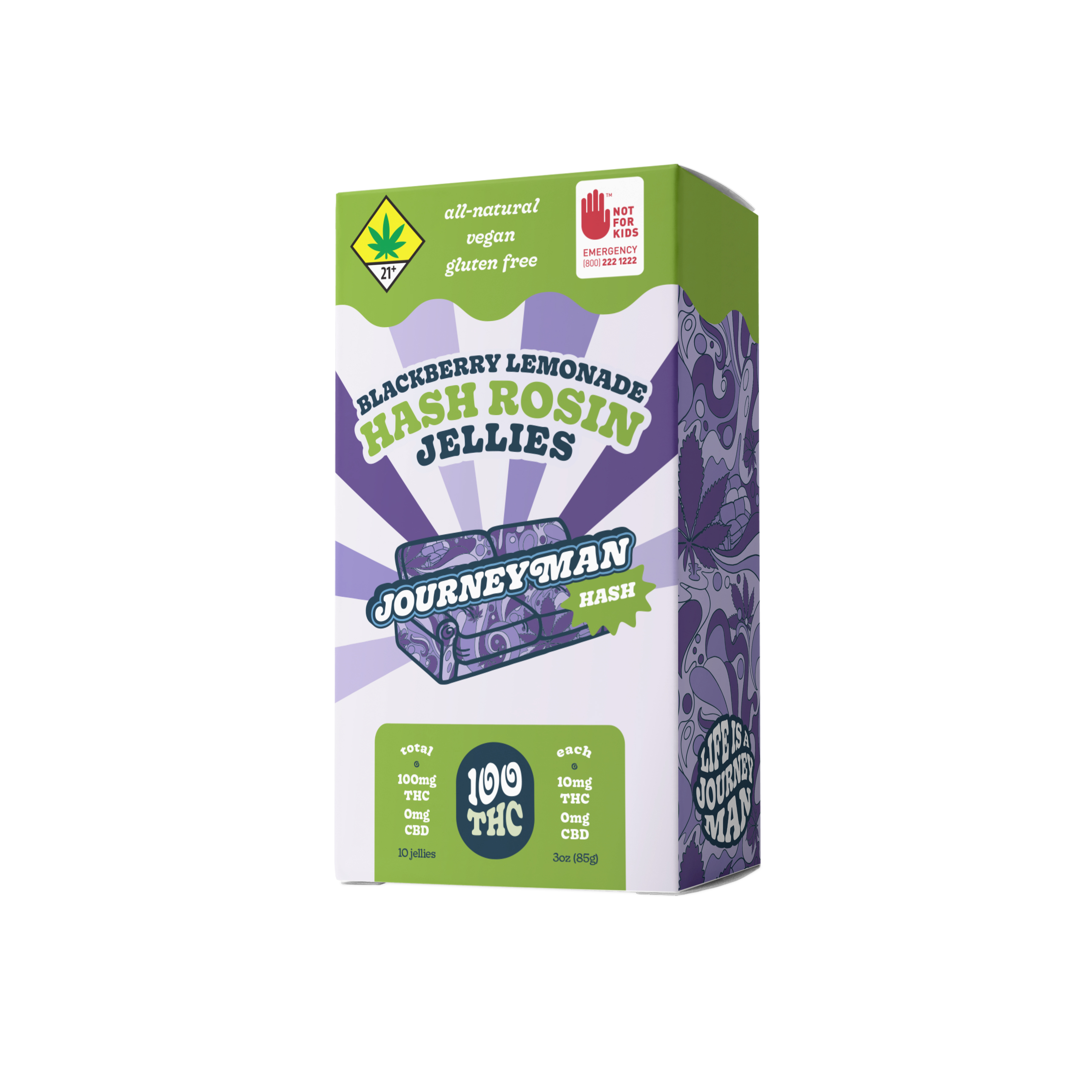 Blackberry Lemonade Hash Rosin Jellies [10pk] (100mg THC)