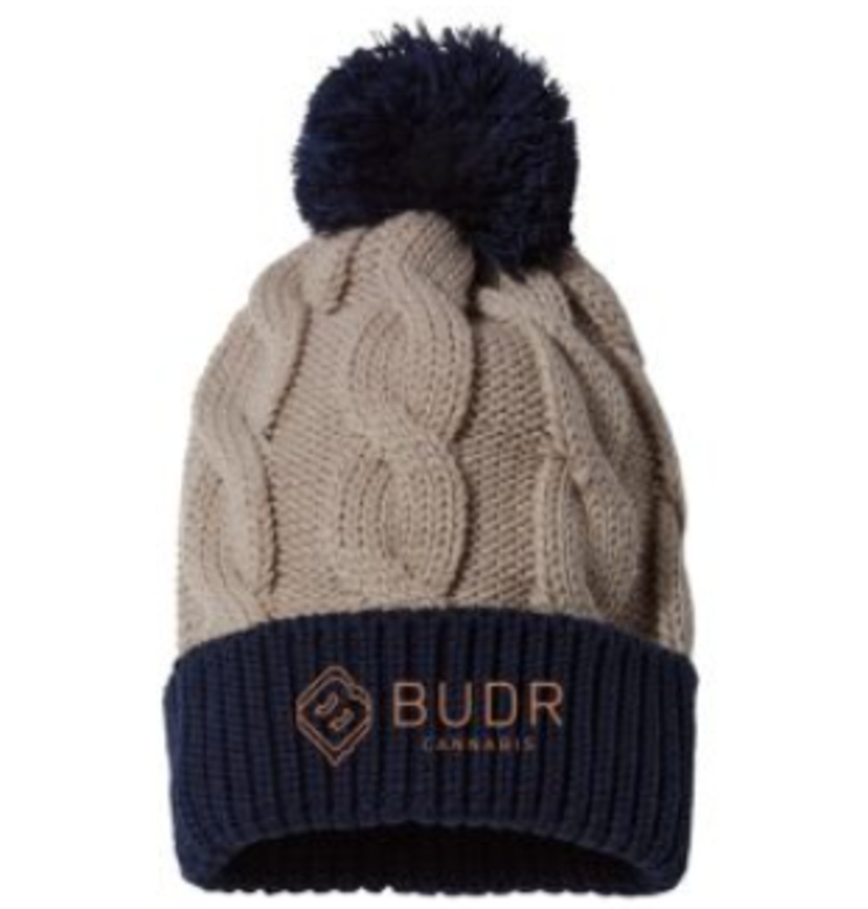 Stone Navy Pom Hat