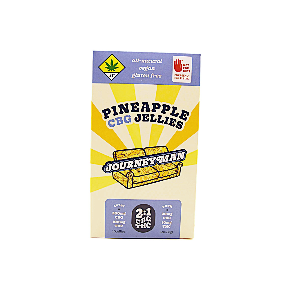 2:1 CBG Pineapple Jellies [10pk] (200mg CBG/100mg THC)