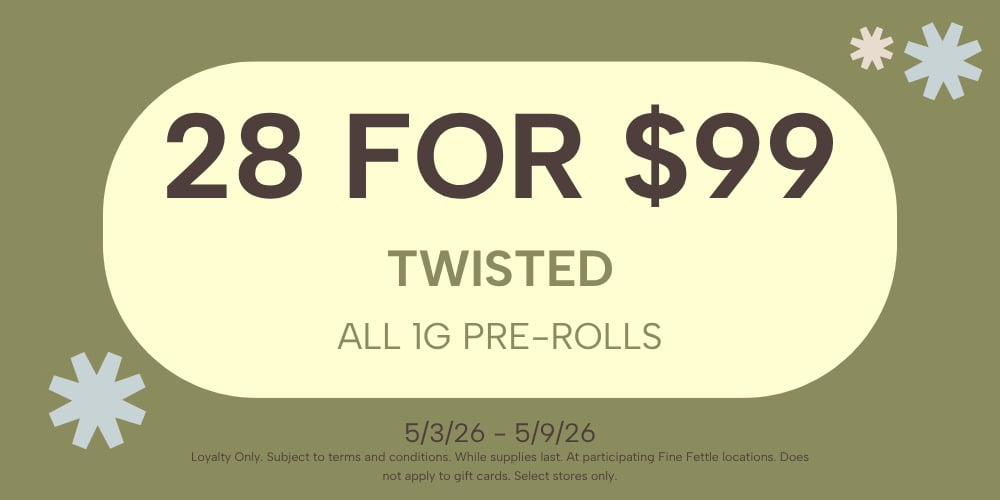 Twisted | 1g Pre-Rolls | 28 for $99 special