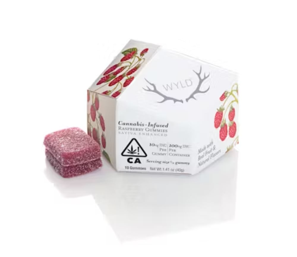 Raspberry Sativa Enhanced Gummies | 100mg