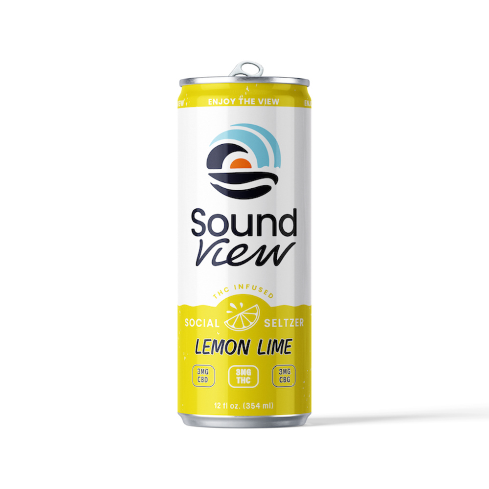 SoundView - Hemp-Derived Lemon Lime Social Seltzer 12oz (3mg THC 3mg CBD 3mg CBG)