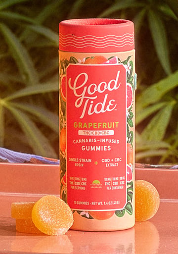 Grapefruit 1:1:1 CBD + CBC Single-Strain Rosin Gummies | Blissful | 100mg
