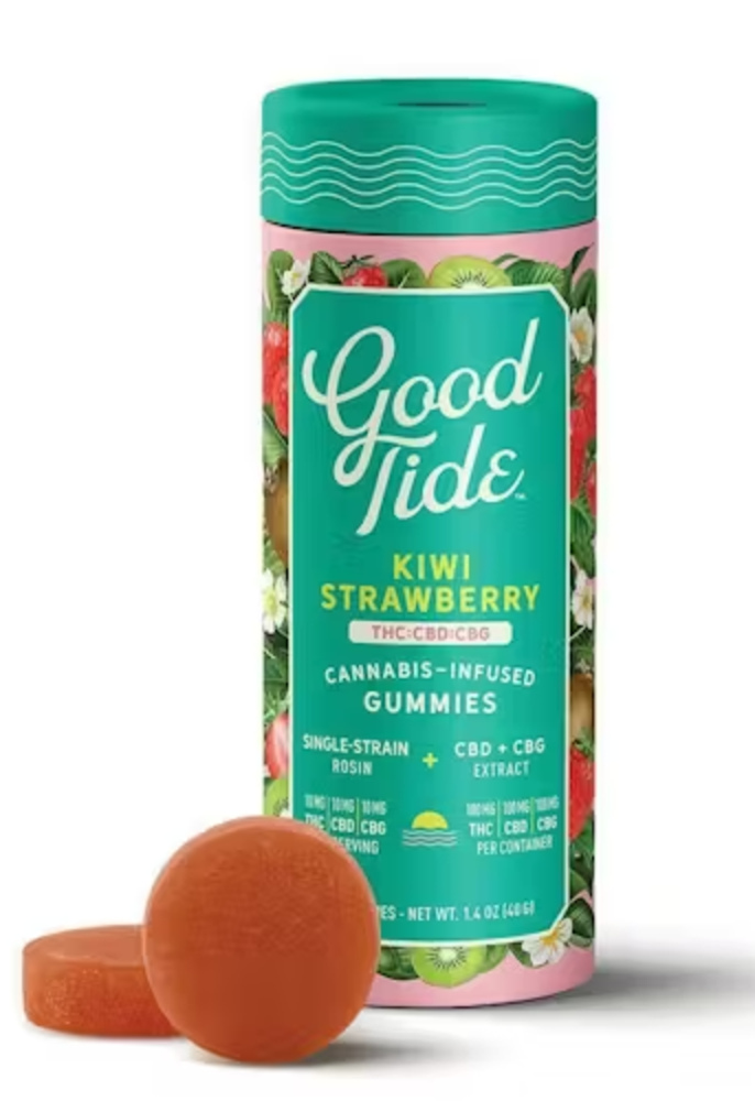 Kiwi Strawberry 1:1:1 CBD + CBG Single-Strain Rosin Gummies