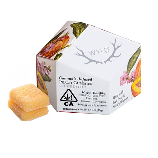 Peach 2:1 CBD + Hybrid Enhanced Gummies | 100mg CBD:50mg THC