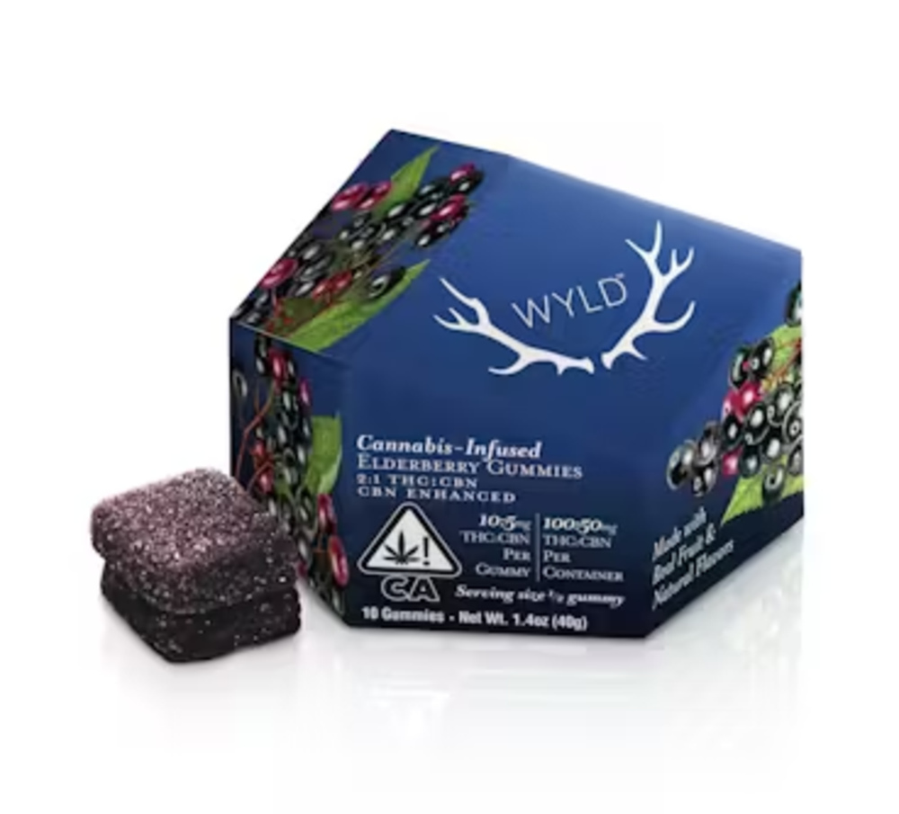 Elderberry 2:1 CBN + Indica Enhanced Gummies | 100mg THC:50mg CBN