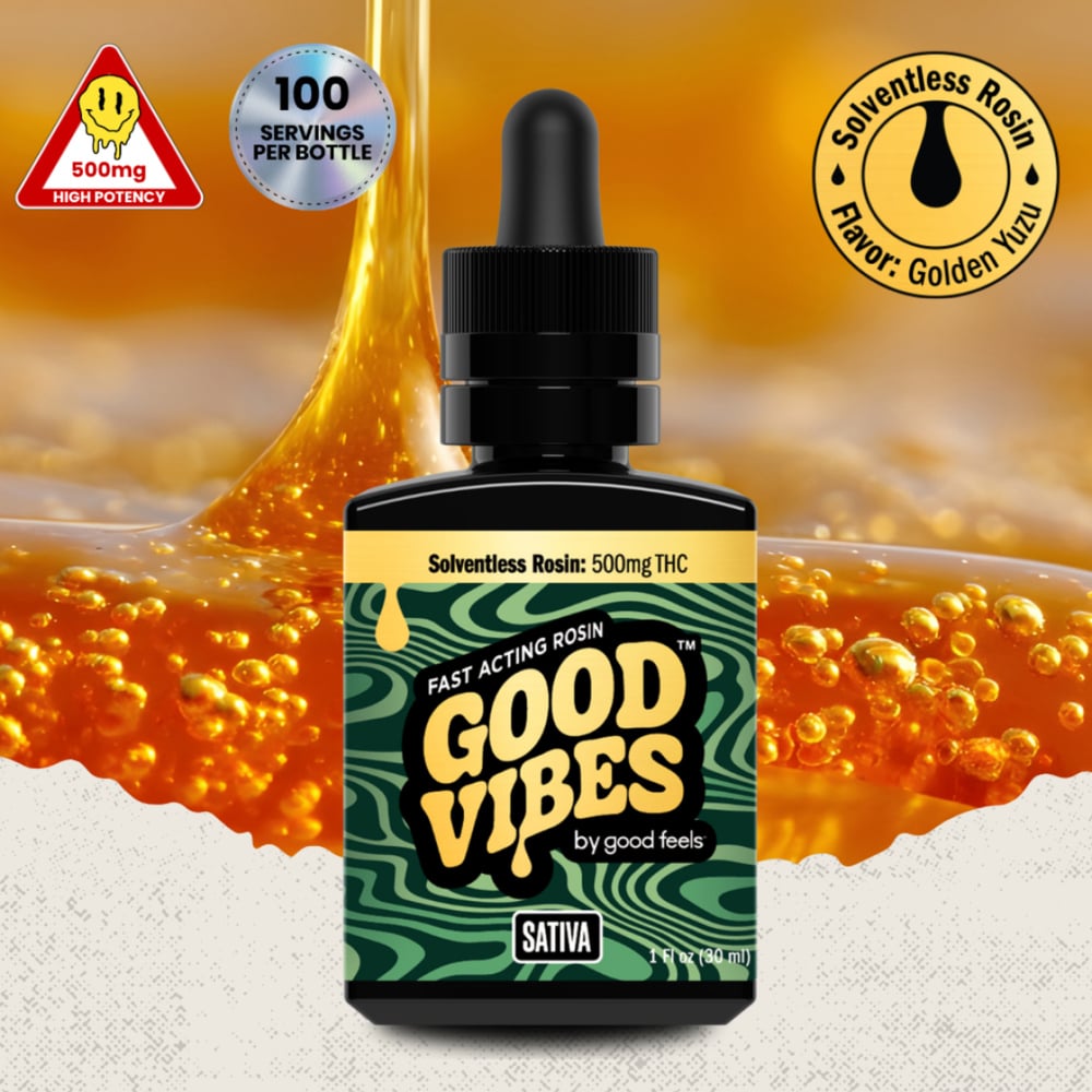 Good Vibes Rosin - Golden Yuzu Tincture Syrup (500mg) Good Vibes Rosin - Golden Yuzu Tincture Syrup (500mg)