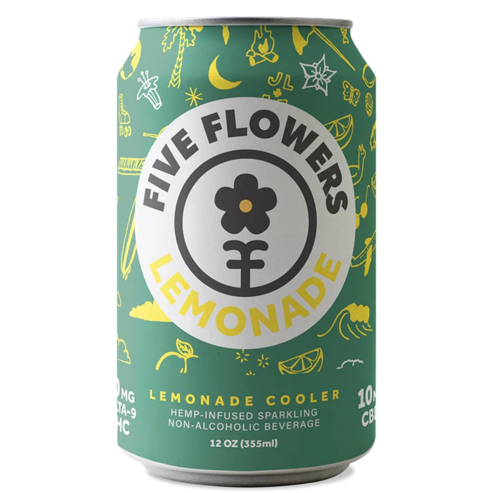 Five Flower - Hemp Derived - Lemonade 10mg THC 10mg CBD