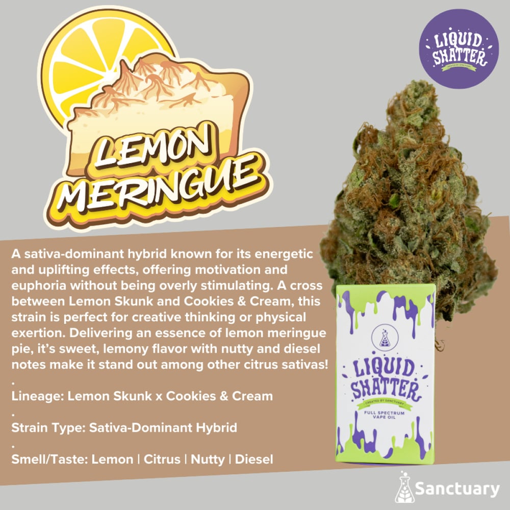 Sanctuary  Lemon Meringue Liquid Shatter Cartridge