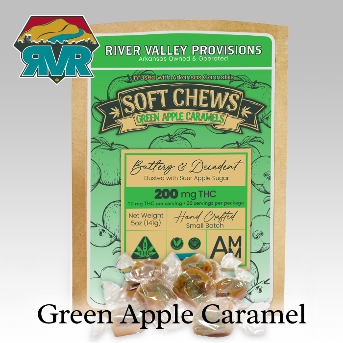 Shop Green Apple Caramel [20pk] (200mg) | Delta Cannabis Co