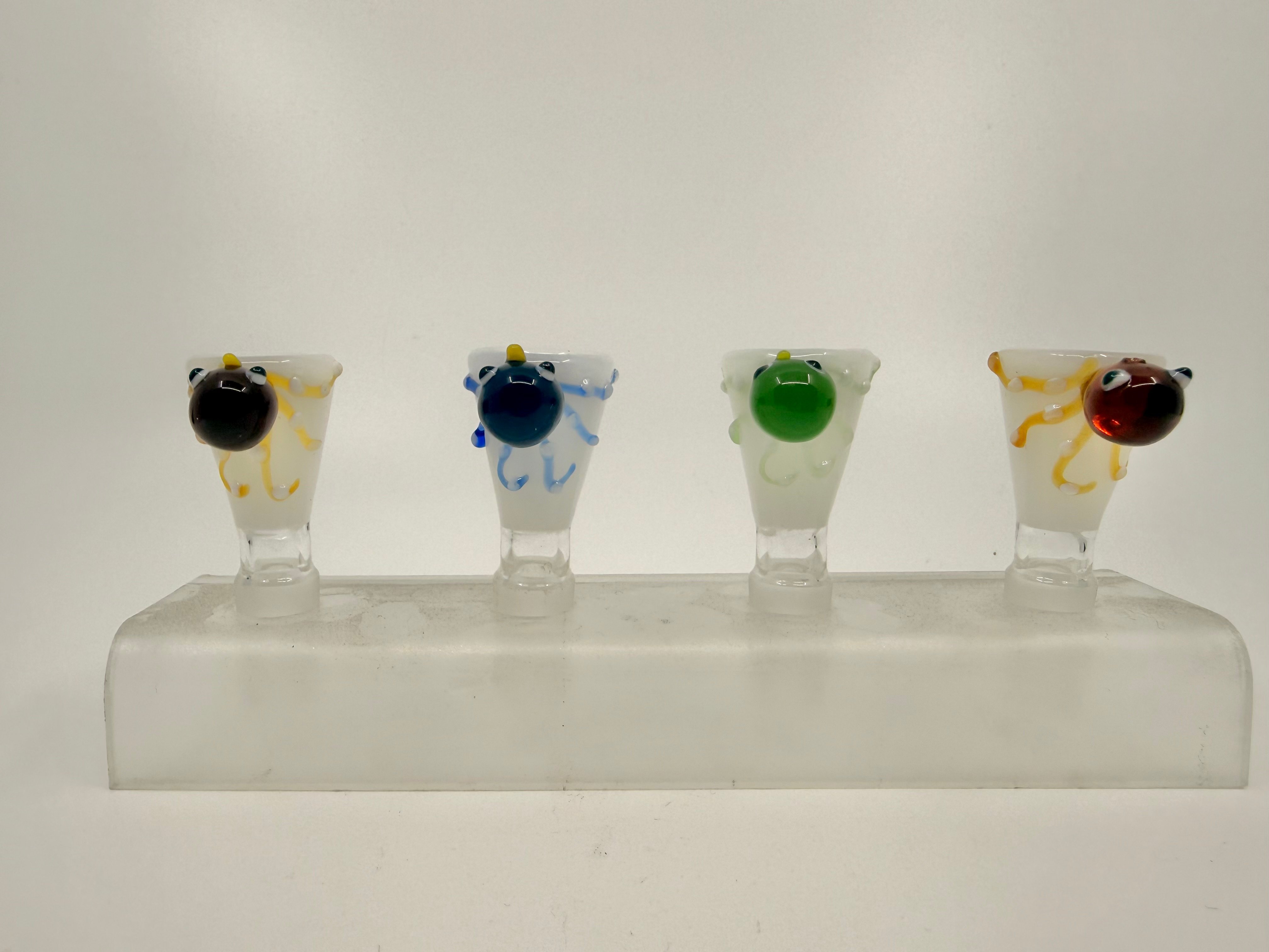 Color Octopus White Bowl Piece 14mm $8
