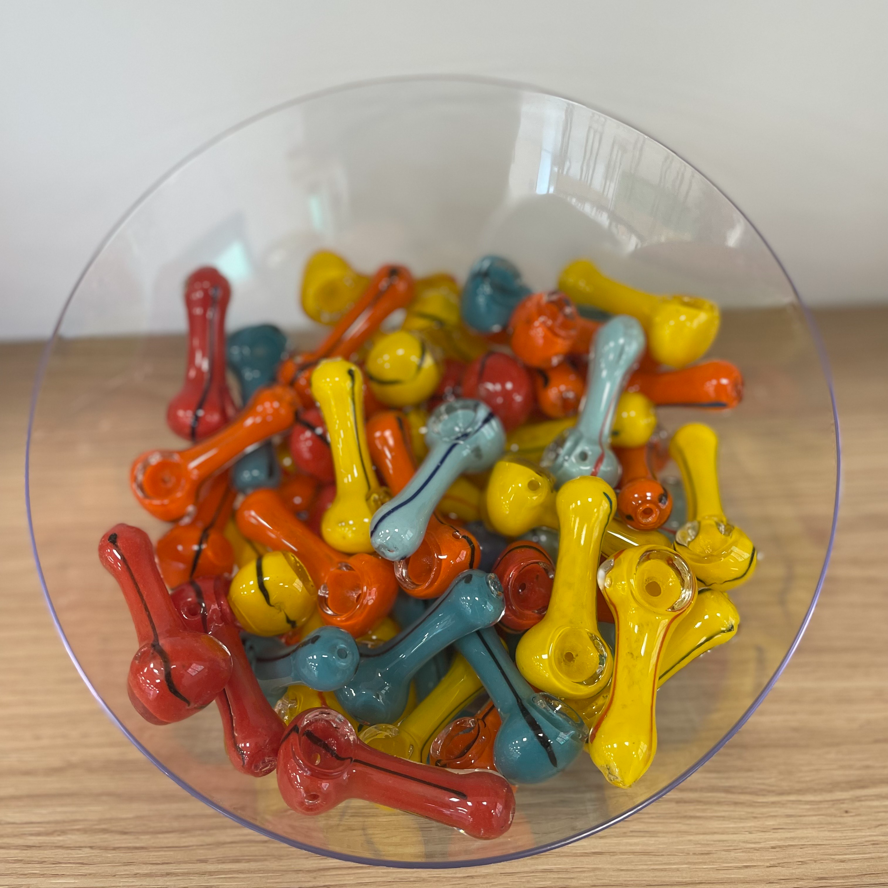 2.5" Assorted Glass Hand Pipes Dichro