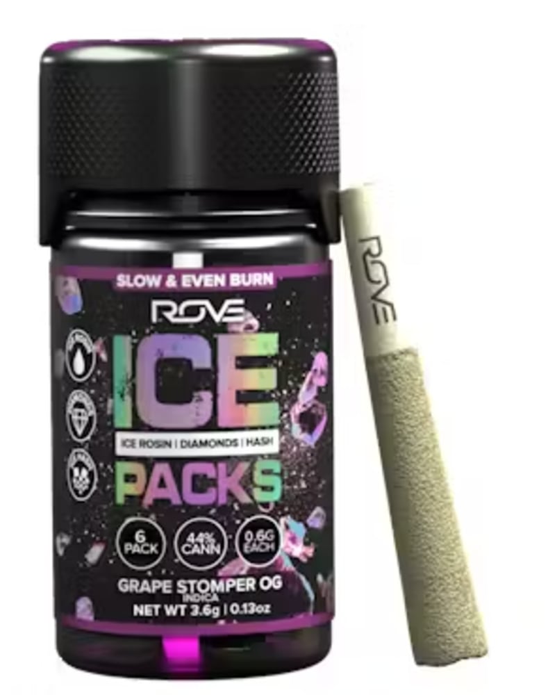 Grape Stomper OG - Infused Ice Packs (Rosin, Hash, and Diamonds) [6x 0.6g]