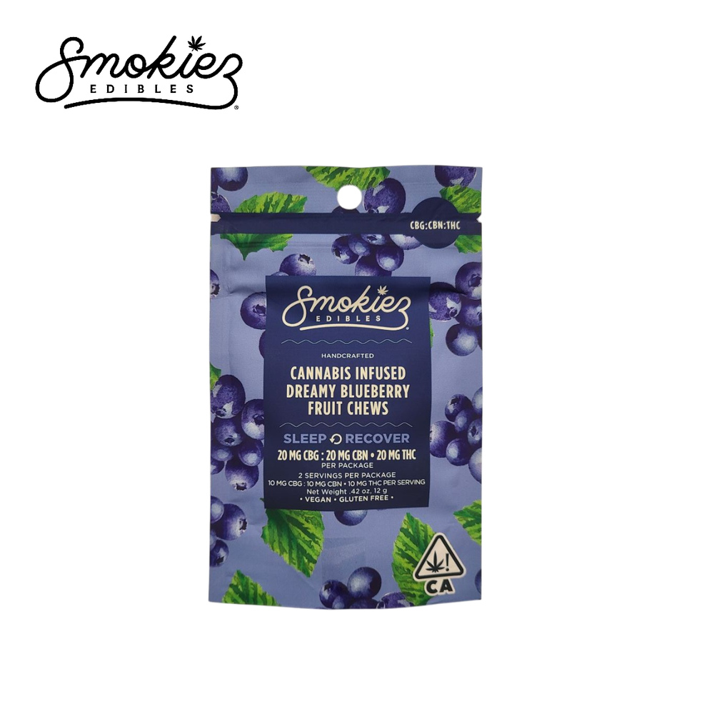 DREAMY BLUEBERRY 1:1:1 CBG:CBN:THC 20MG 2 PACK FRUIT CHEWS