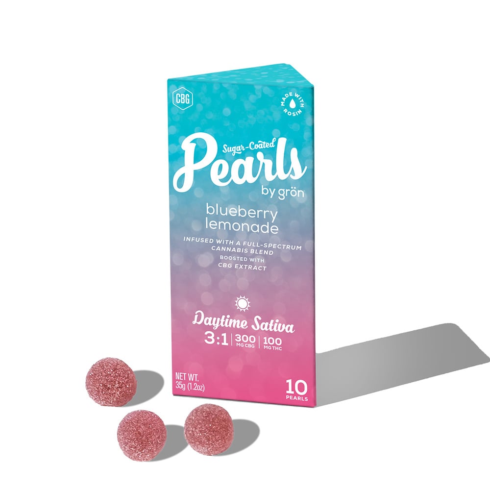3:1 Blueberry Lemonade Pearls - Daytime Sativa (300mg CBG / 100mg THC) 3:1 Blueberry Lemonade Pearls - Daytime Sativa (300mg CBG / 100mg THC)