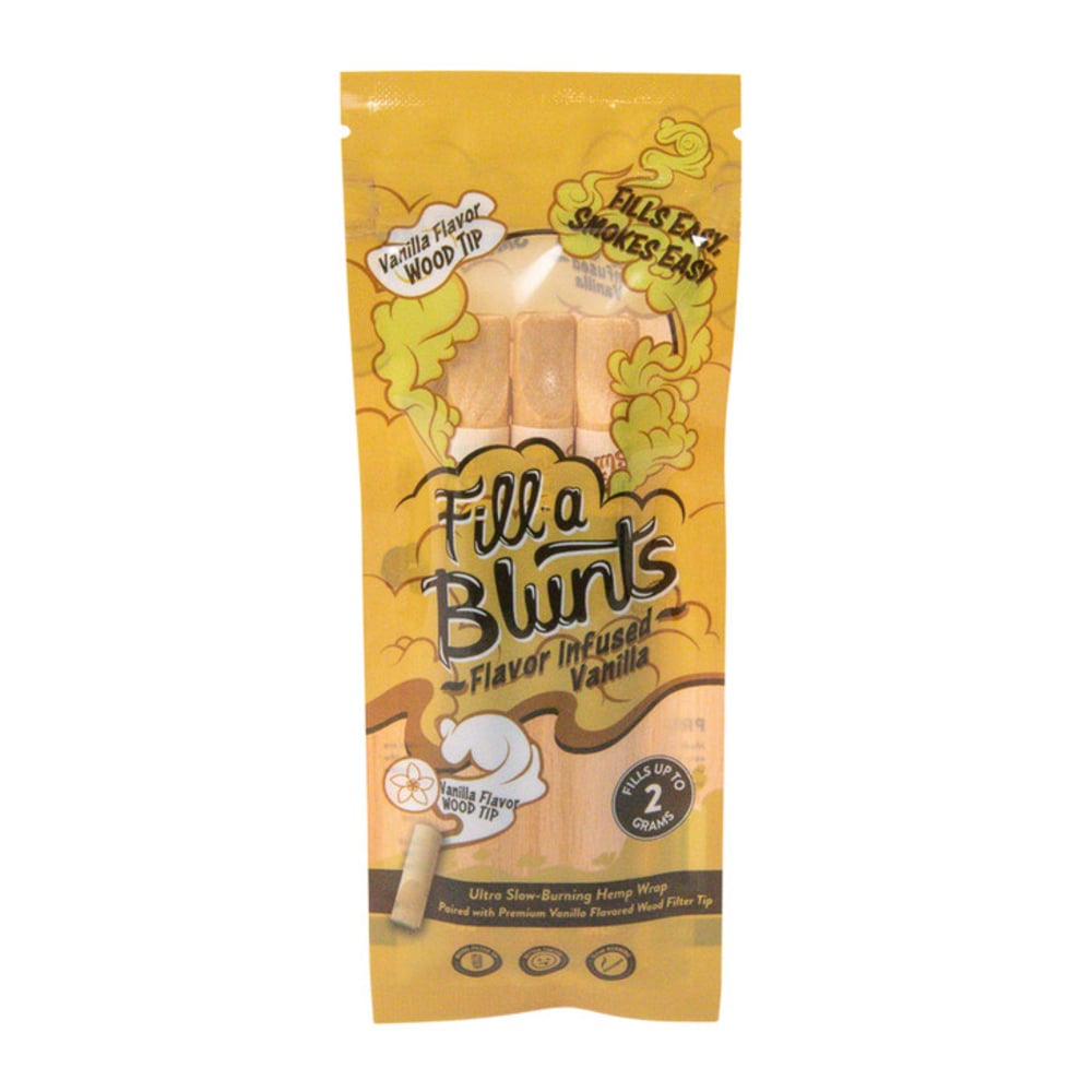 Hemp Wrap Tubes w Vanilla Flavor Wood Tips
