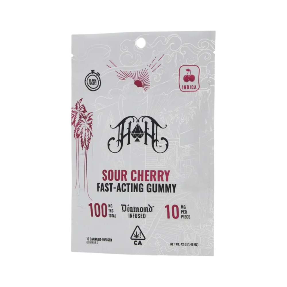 Heavy Hitters Sour Cherry | Indica - Fast-Acting Gummies - 100mg THC