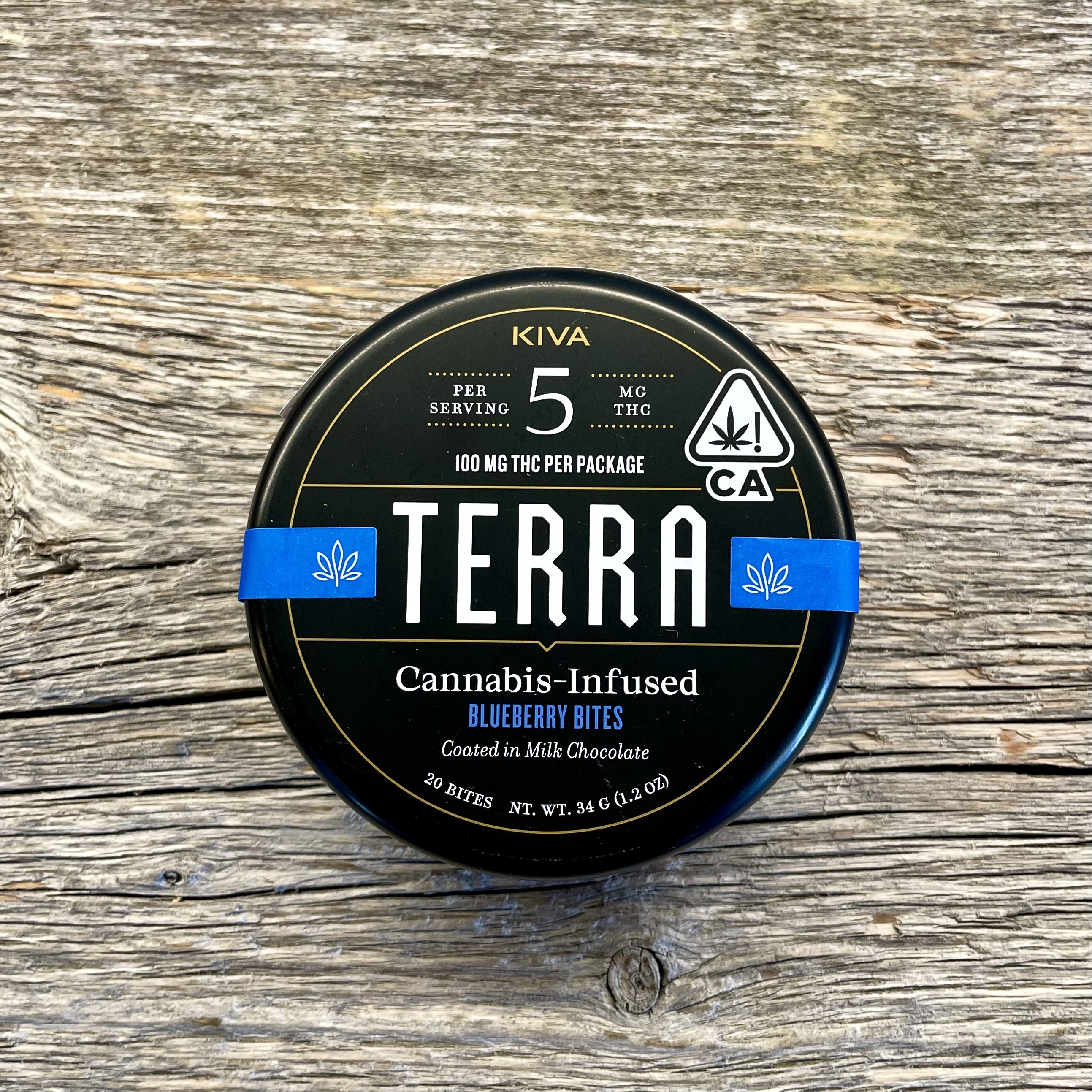 BLUEBERRIES MILK CHOCOLATE TERRA BITES 20PC 100MG