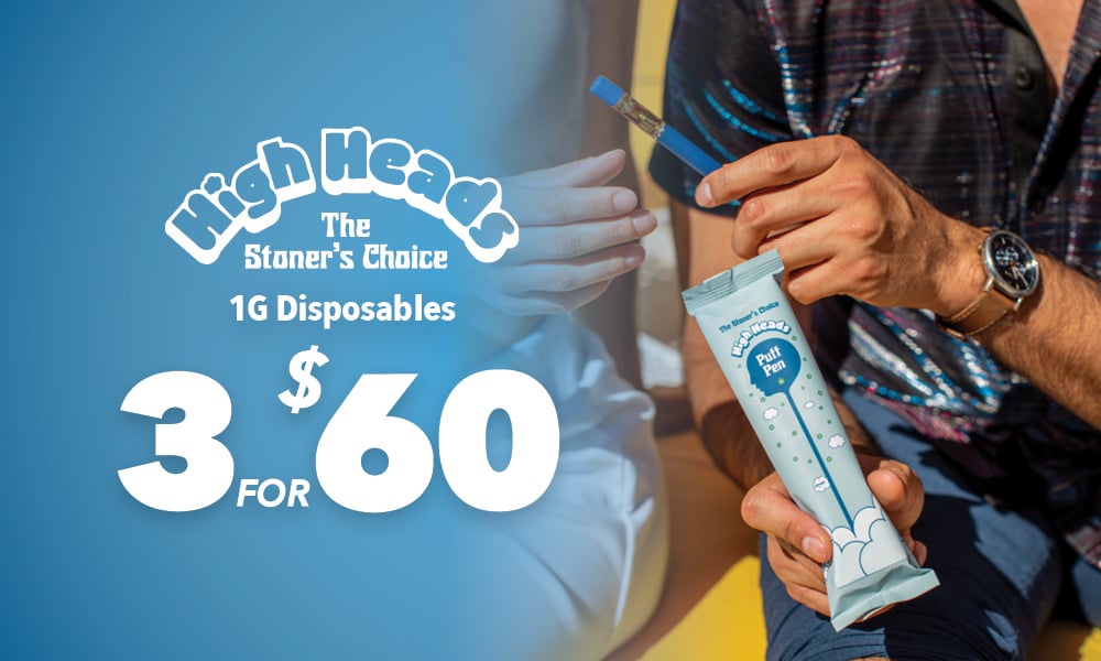 3 for $60 1g Disposables High Heads special