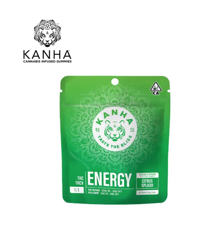 1:1 ENERGY CITRUS SPLASH THCV:THC 100MG 10 PACK NANO GUMMIES