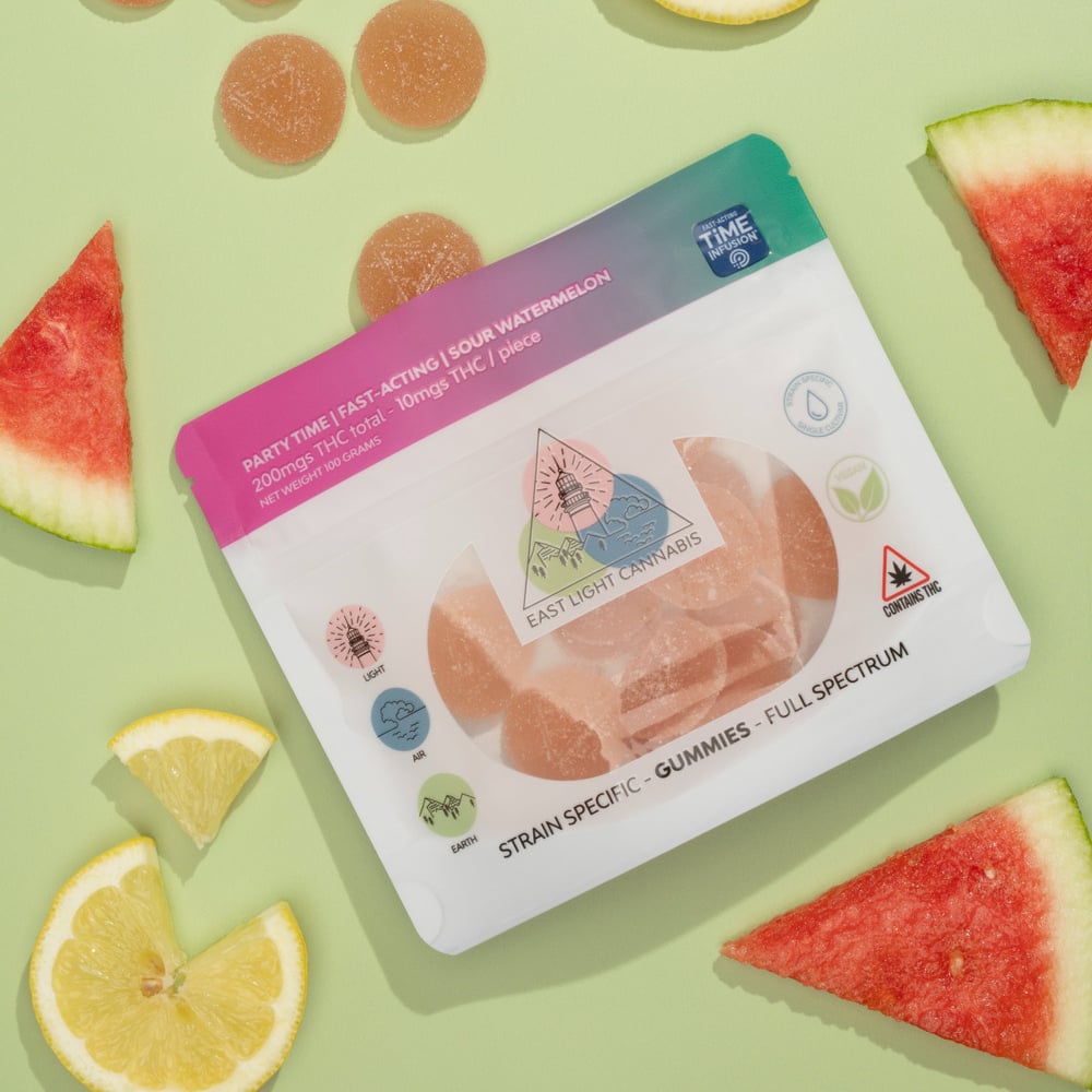 Party Time | Sour Watermelon | Fast Acting | Gummies | 200mg