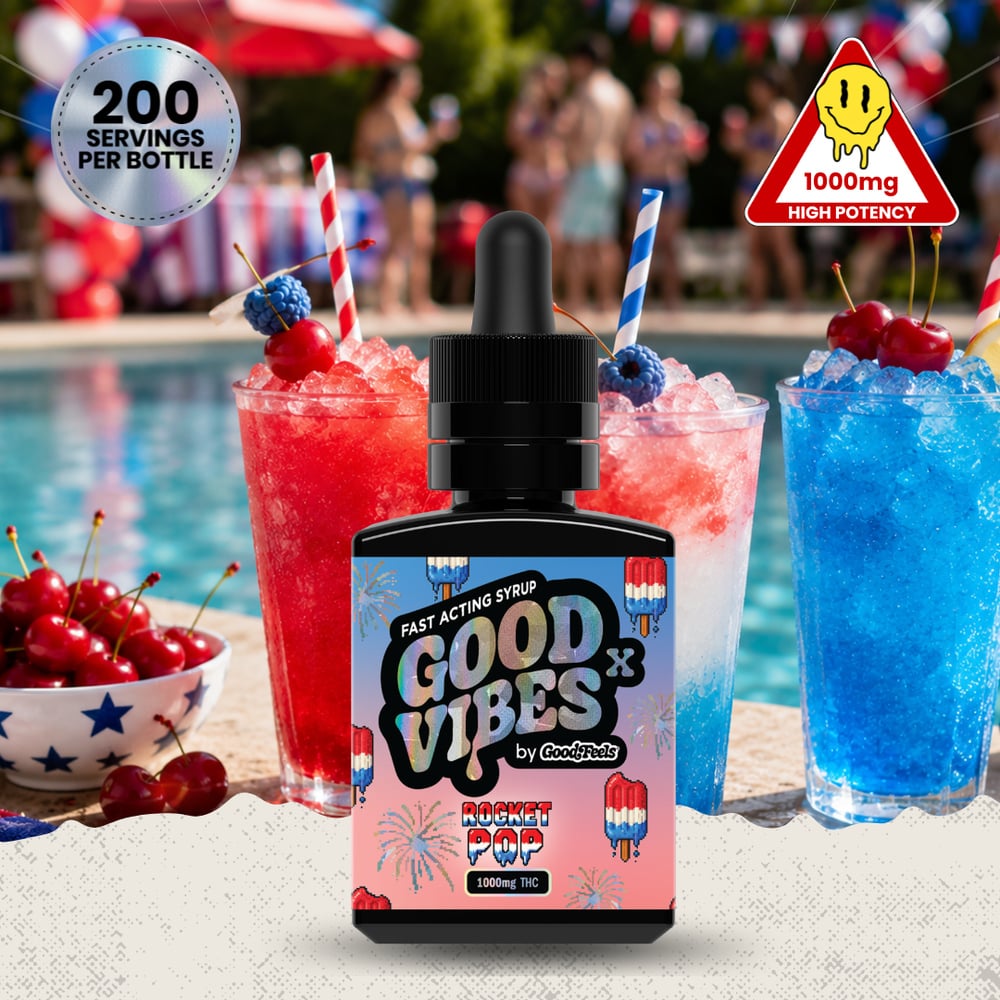 Good Vibes X - Fast-Acting Rocket Pop Tincture Syrup (1000mg) Good Vibes X - Fast-Acting Rocket Pop Tincture Syrup (1000mg)