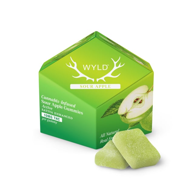 Sour Apple Sativa Enhanced Gummies | 100mg