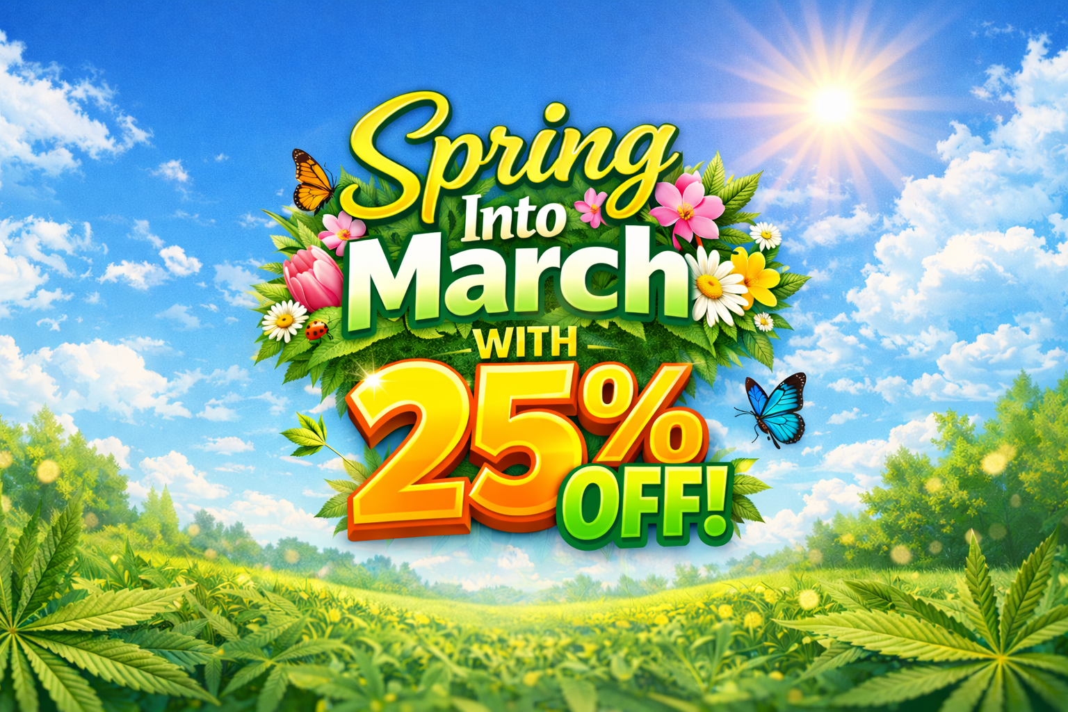 Spring Into March With 25% OFF! special