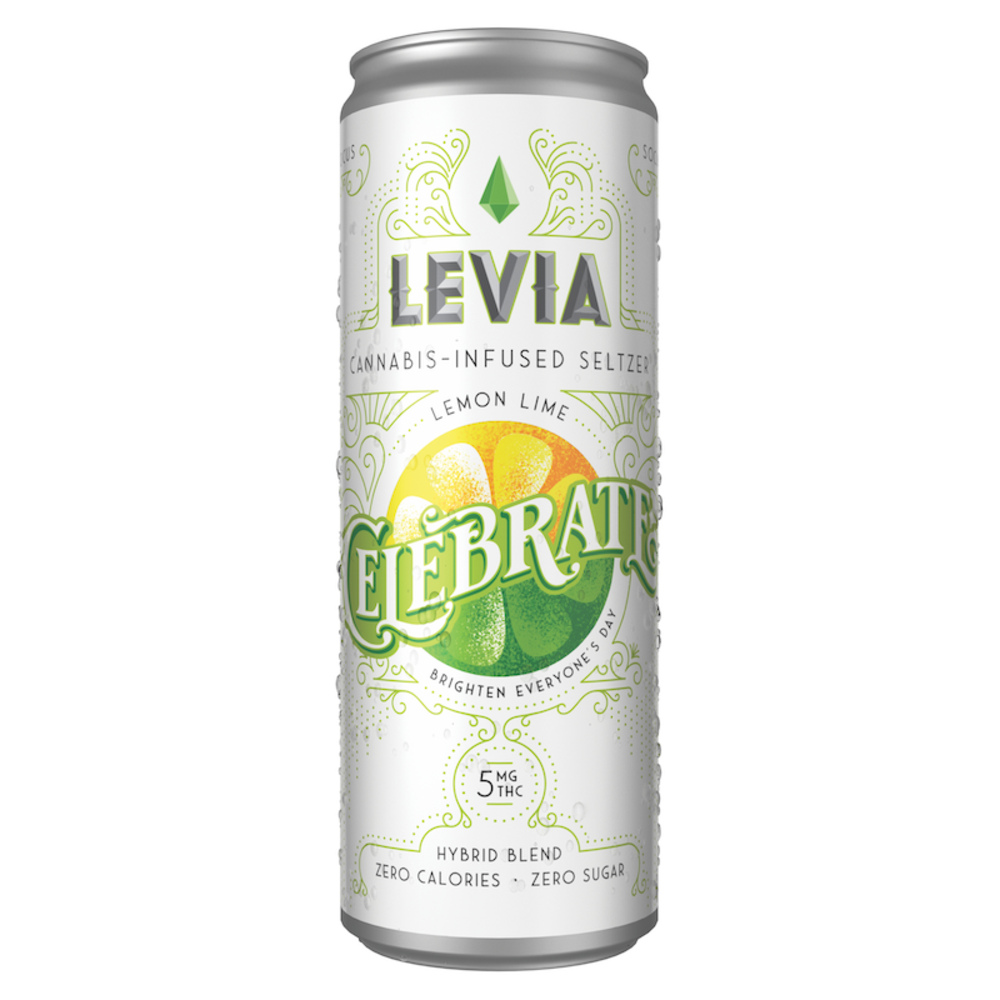 Levia - Celebrate Lemon Lime Hybrid Seltzer 5mg (12oz) Levia - Celebrate Lemon Lime Hybrid Seltzer 5mg (12oz)