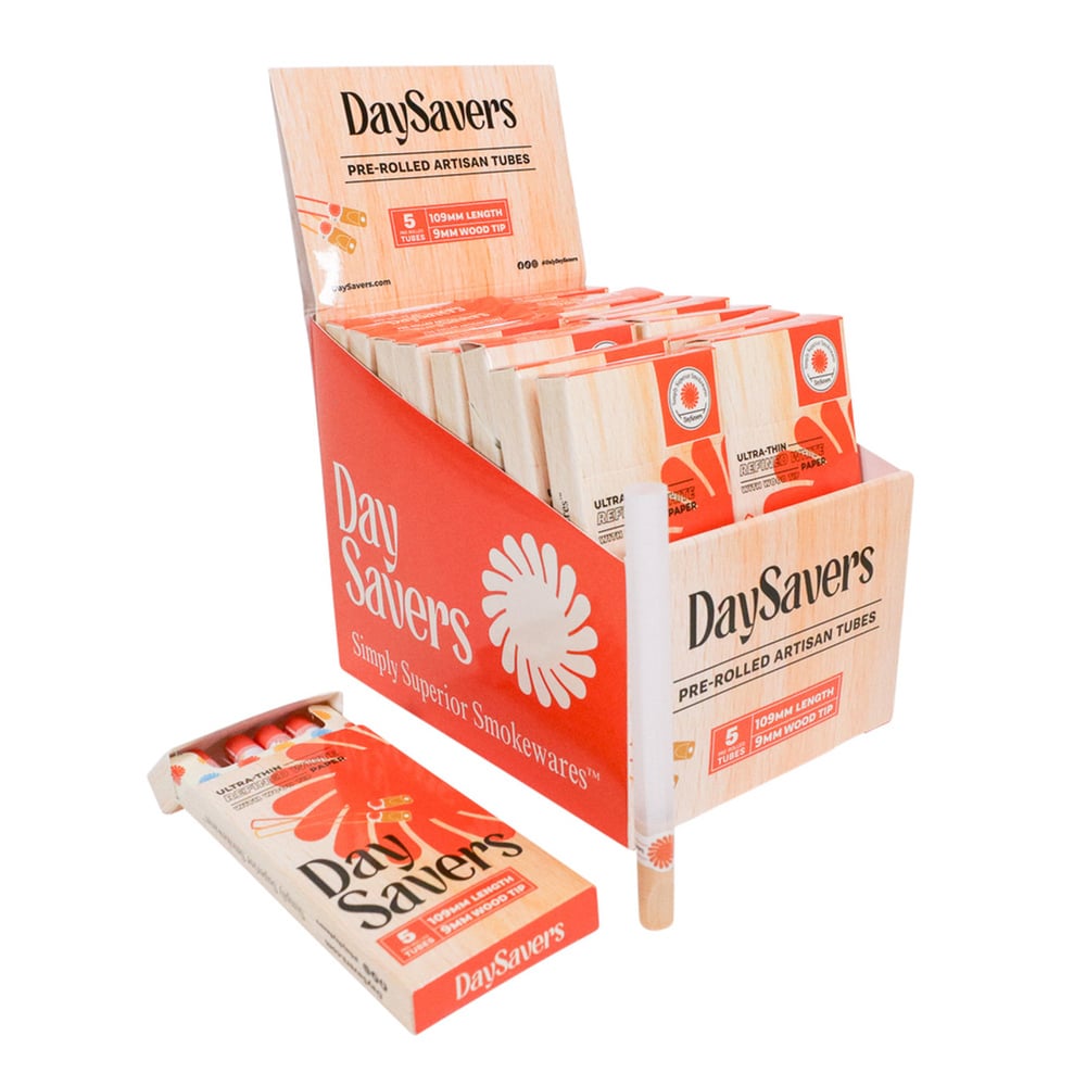 King Size Rolled Tubes w Natural Wood Filter