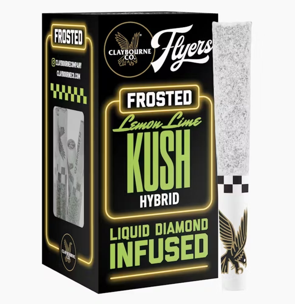 Lemon Lime Kush (2.5g) - Diamond Frosted Flyers Pre-Rolls