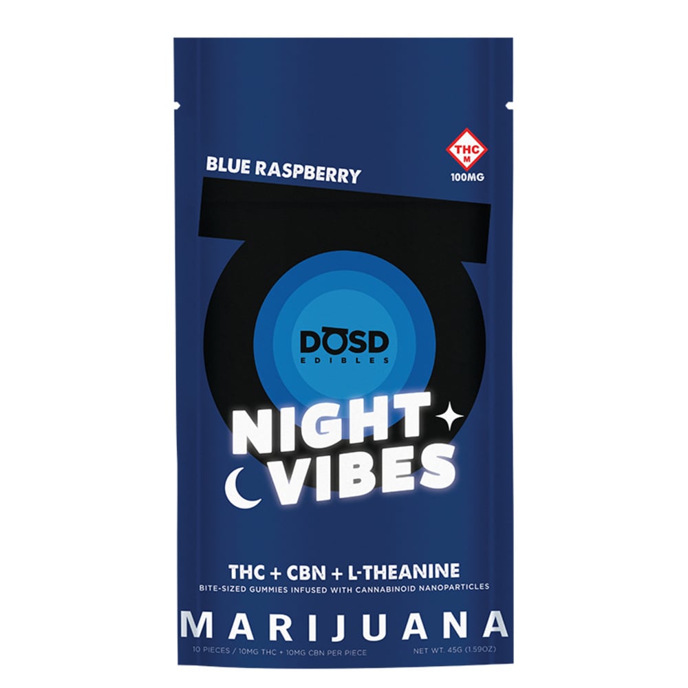 Shop Night Vibes CBN - Blue Raspberry [10pk] (100mg THC/100mg CBN