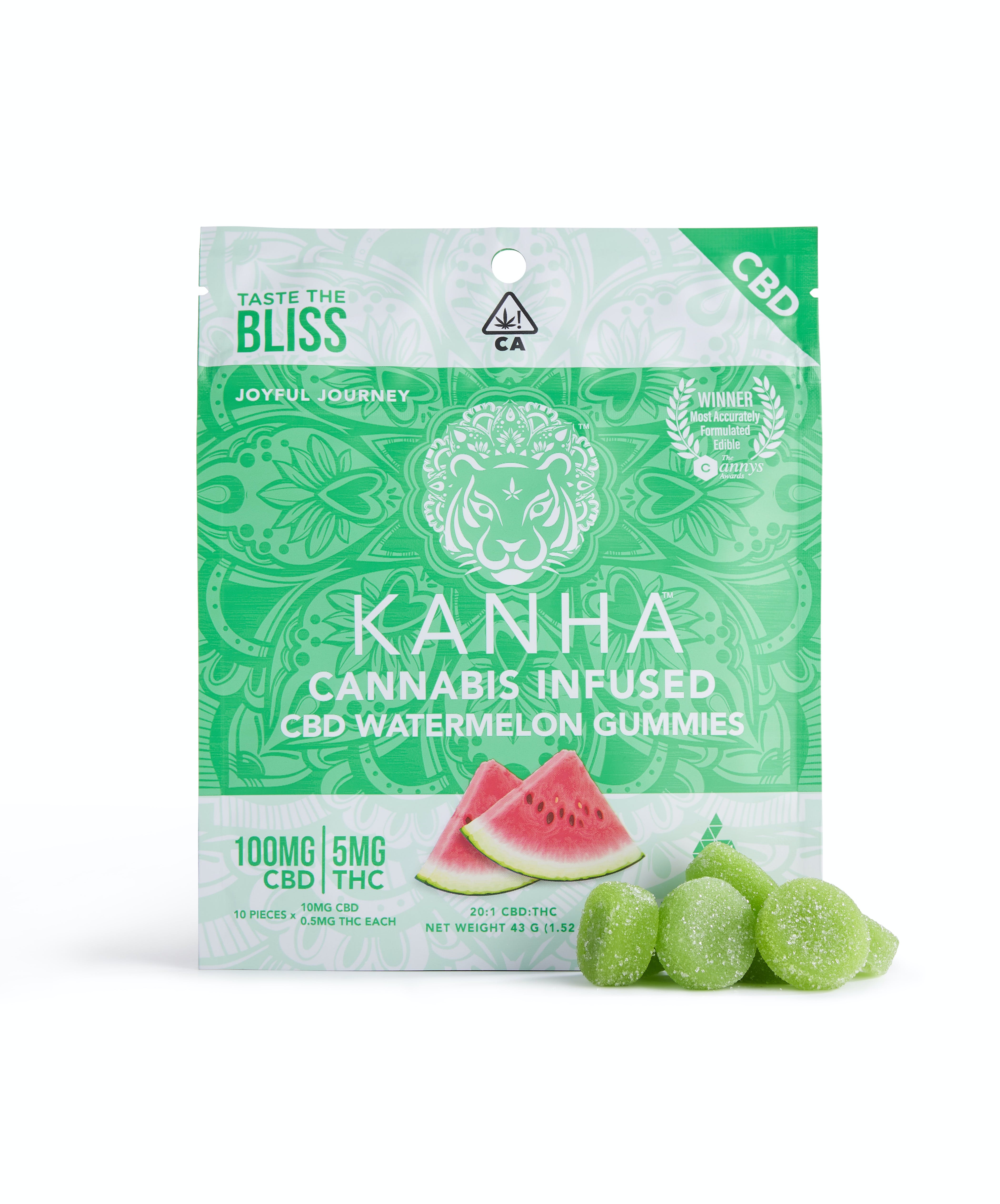 20:1 Watermelon [10pk] (200mg CBD/10mg THC)