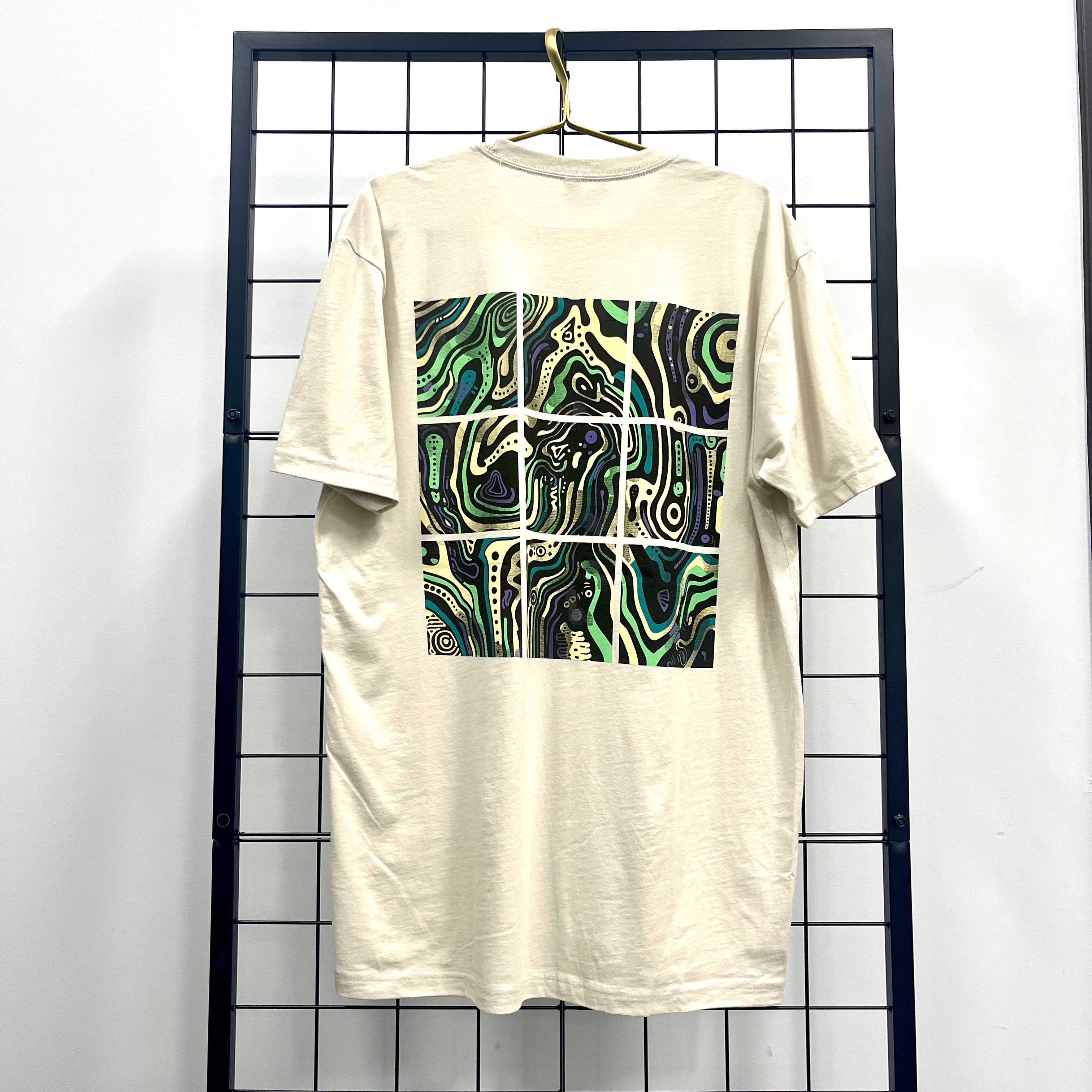 Trippy Checkered Tee - Cream [L]