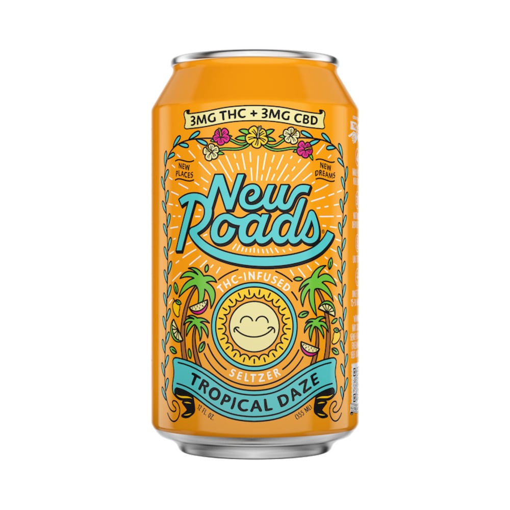 New Roads - Hemp Derived Tropical Daze 12oz (3mg THC 3mg CBD)