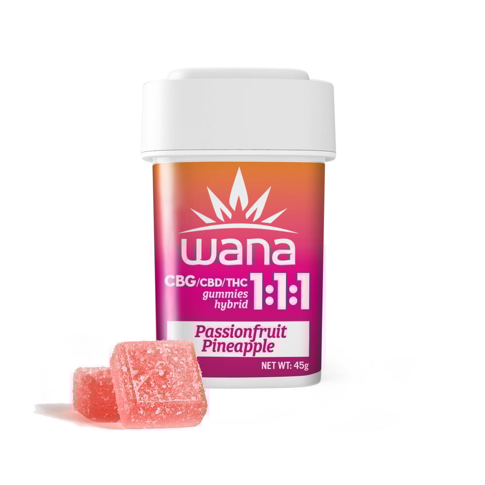 1:1:1 Passionfruit Pineapple [10pk] (100mg CBG/100mg CBD/100mg THC)