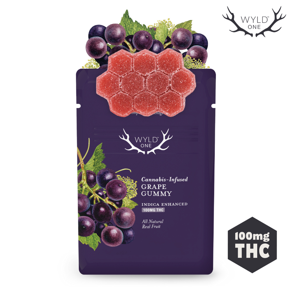 Wyld ONE: Grape Indica Gummy | 100mg