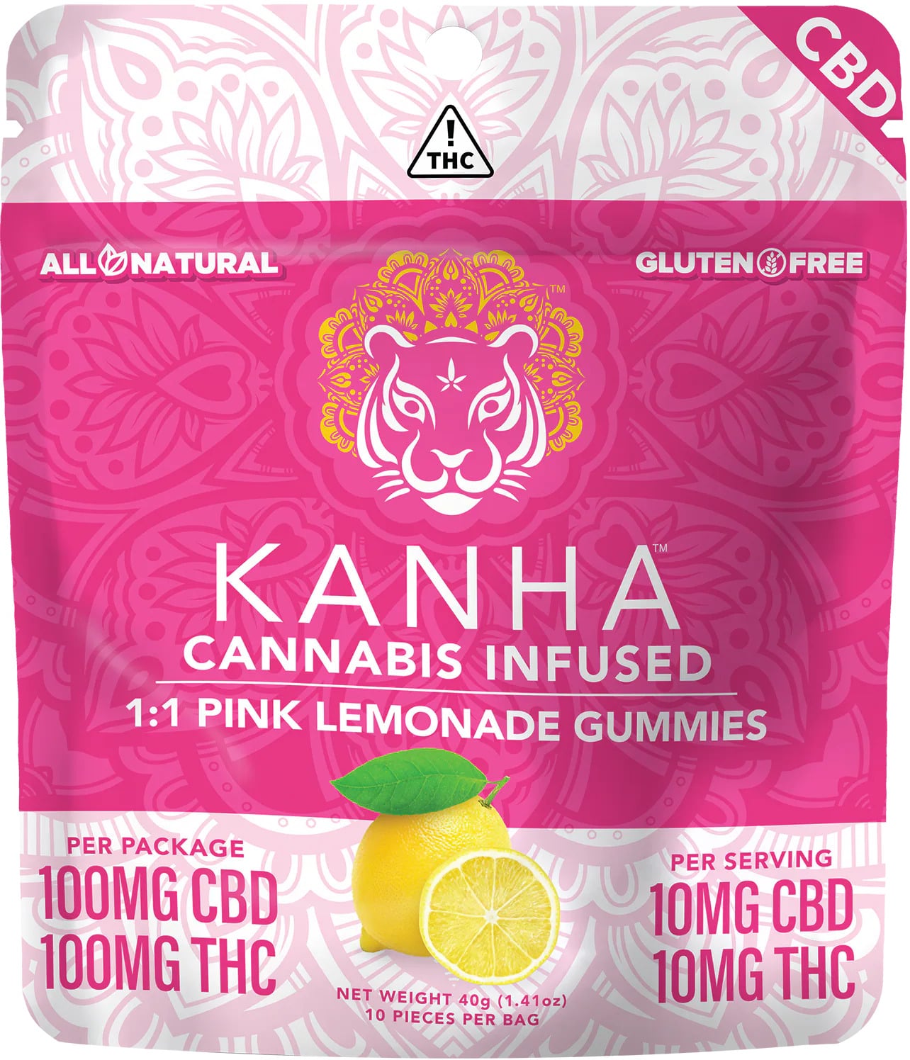 1:1 Pink Lemonade [10pk] (100mg CBD/100mg THC)
