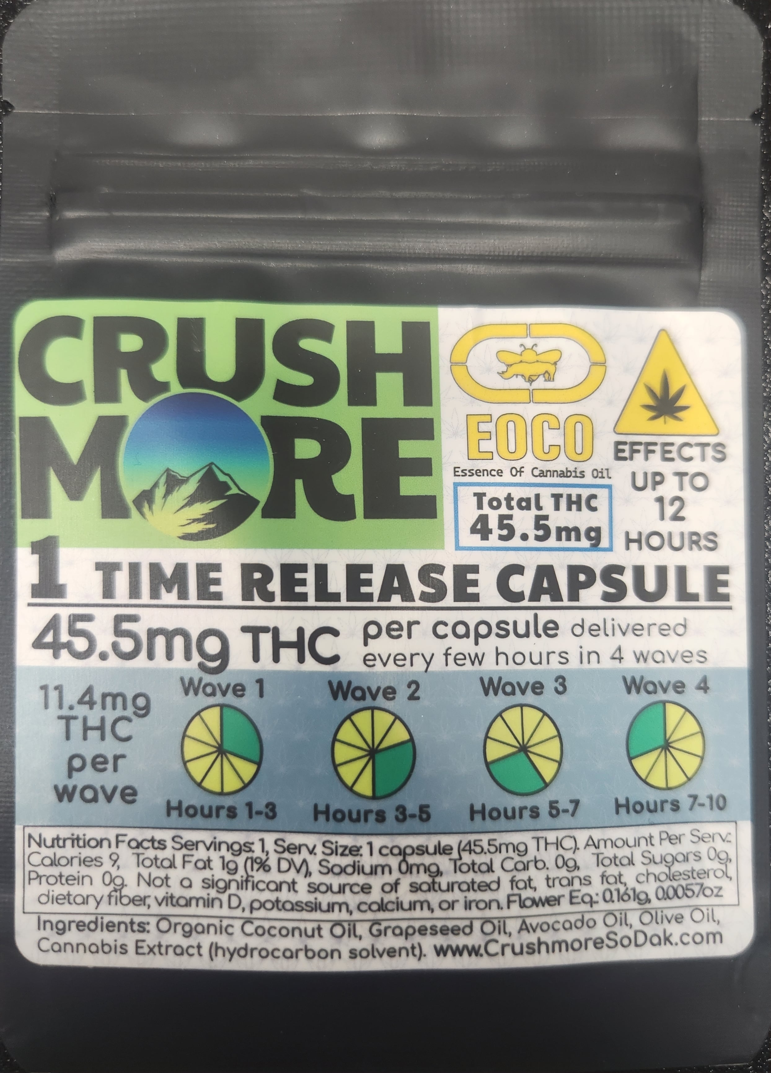 Crushmore - High-Dose Time Release Capsule - [1pk] 45mg THC