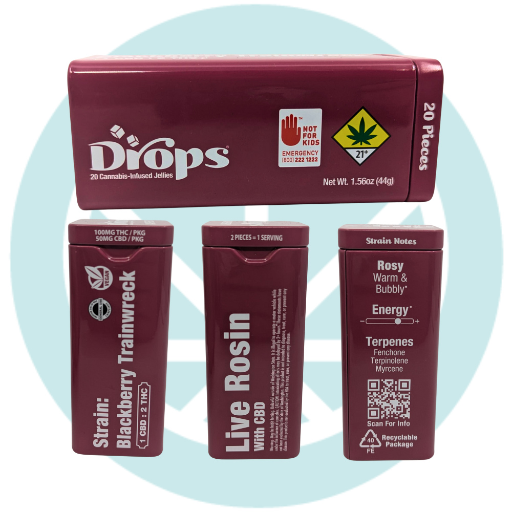 Raspberry - 20pc - Hybrid (100mg THC + 50mg CBD)