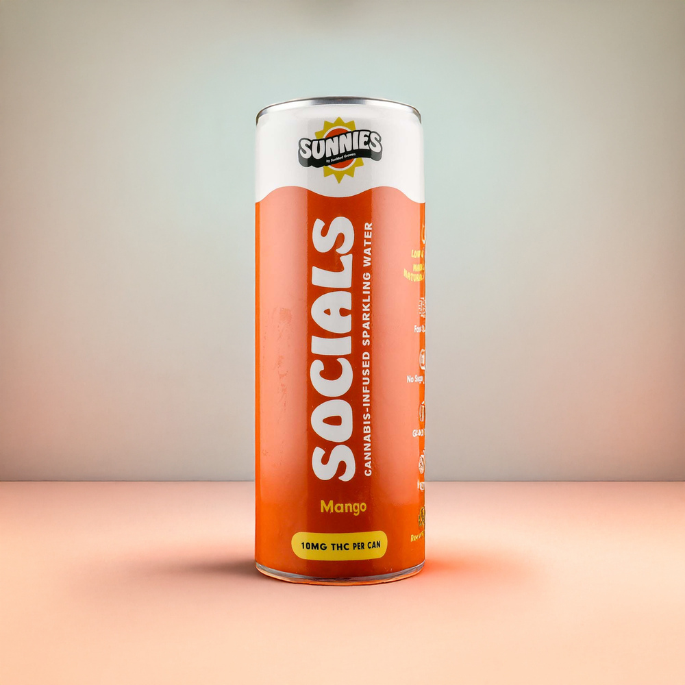 Socials - Mango Sparkling Water - 10mg