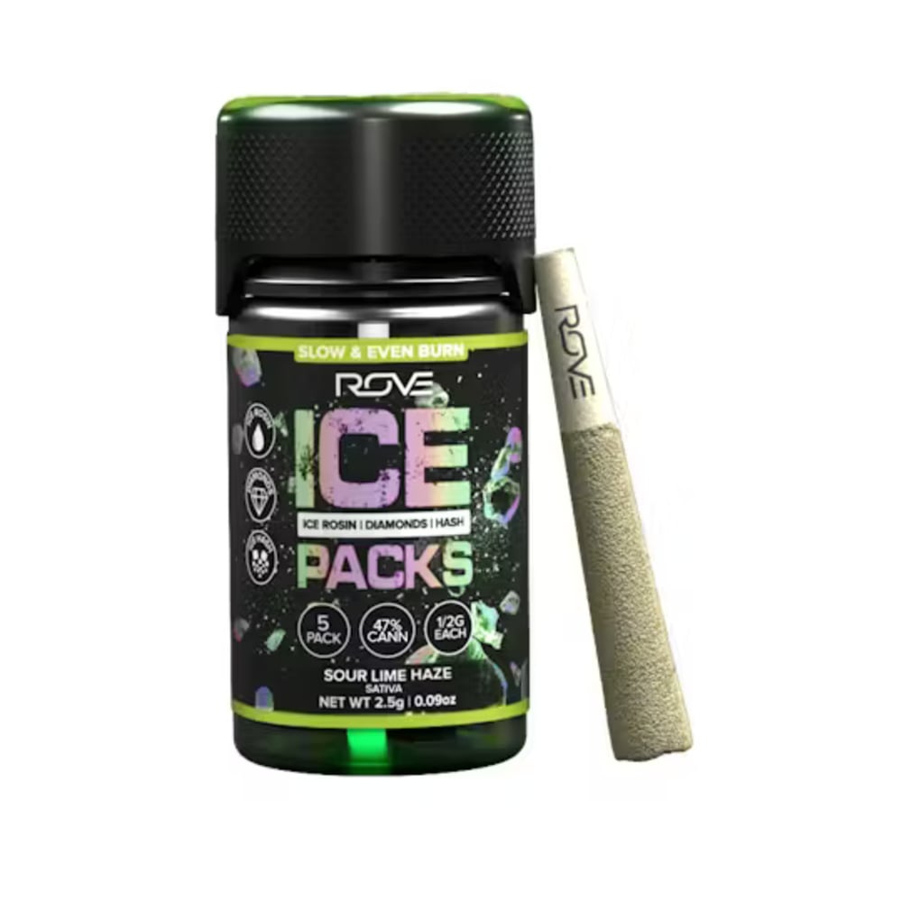 Sour Lime Haze - Infused Ice Packs (Rosin, Hash, and Diamonds) [5x 0.6g]