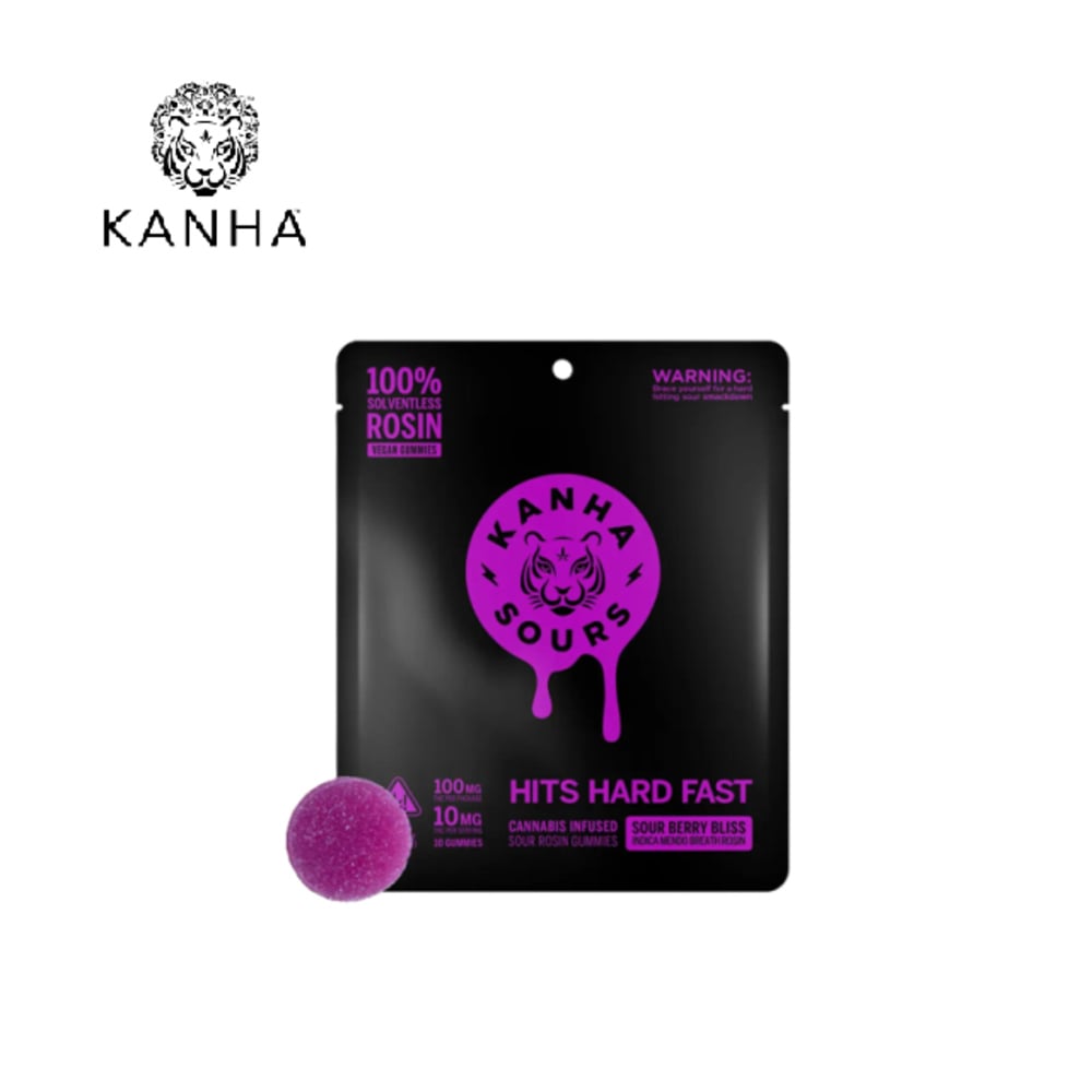 SOUR BERRY BLISS 100MG 10 PACK NANO SOLVENTLESS ROSIN GUMMIES